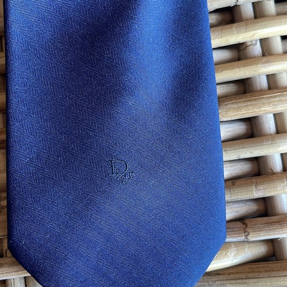 Vintage navy blue classic Christian Dior necktie 1950s - Picture 2 of 5